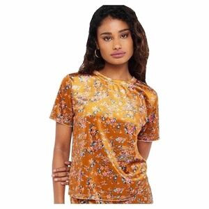 Savage x Fenty Womens Psychedelic Velvet Sleep Top in Distorted Bloom
